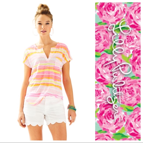 Lilly Pulitzer Tops - 🆑 Duval Notch Linen Top